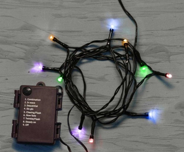 20 LED A BATTERIA FILO VERDE