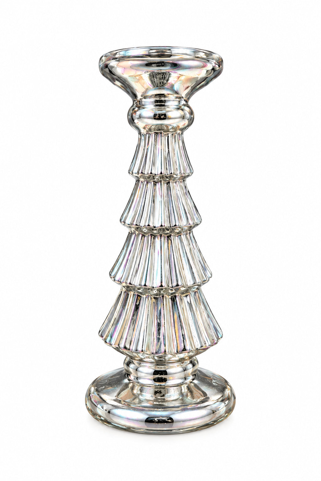 CANDELIERE IN VETRO SILVER AD ALBERO