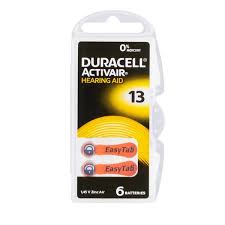 BATTERIA PER APPARECCHI ACUSTICI “13” DURACELL