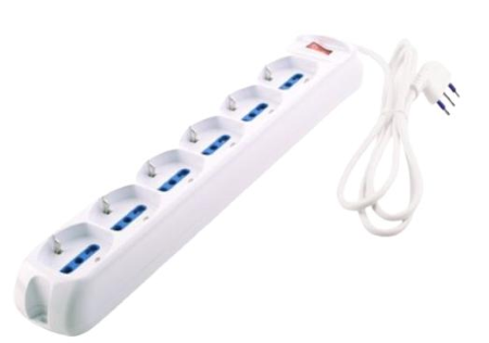 MULTIPRESA 6 POSTI CON INTERRUTTORE