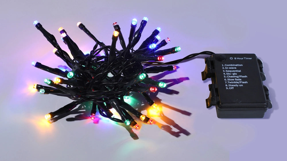 96 LED A BATTERIA FILO VERDE