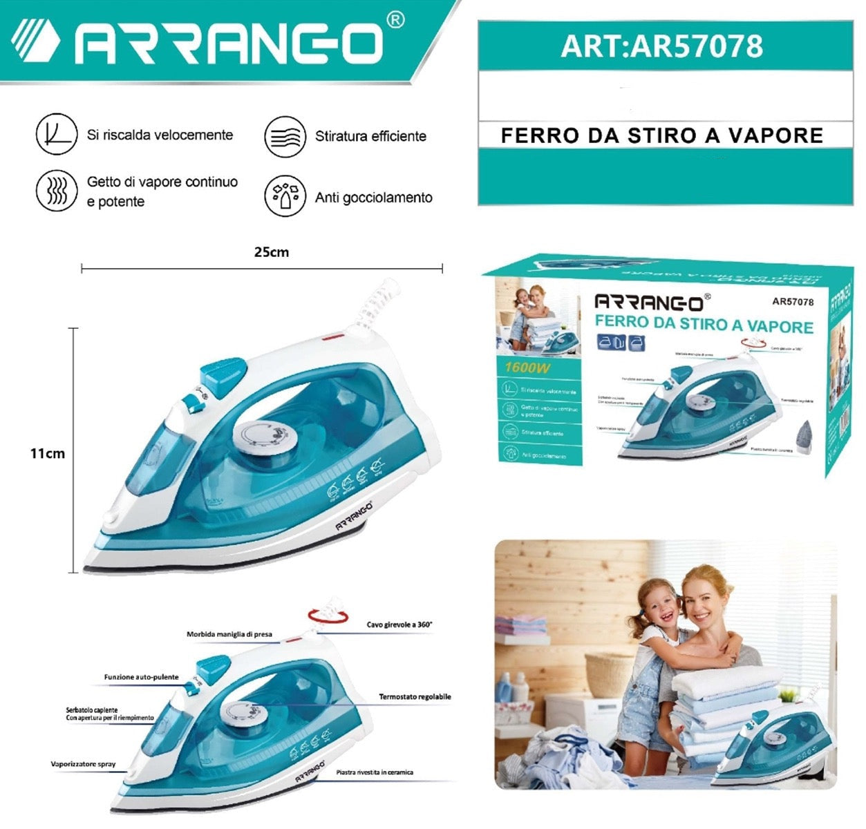 FERRO DA STIRO A VAPORE