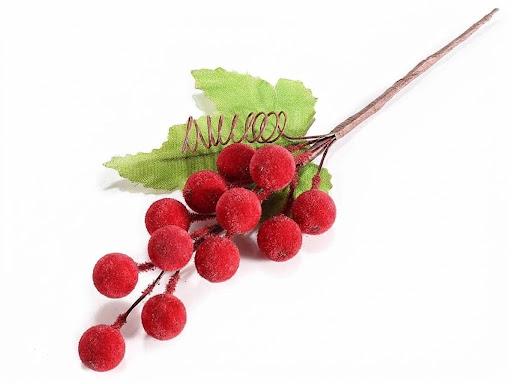 BACCHE ROSSE FLOCCATE
