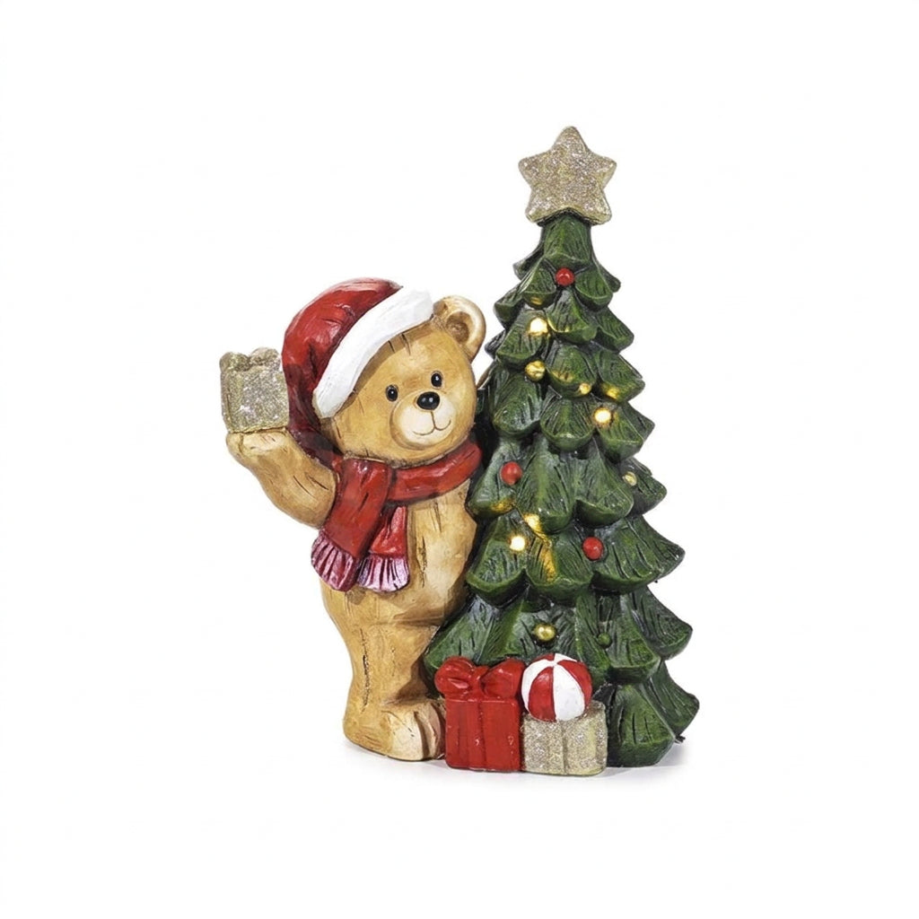 ORSO NATALE CON LUCI