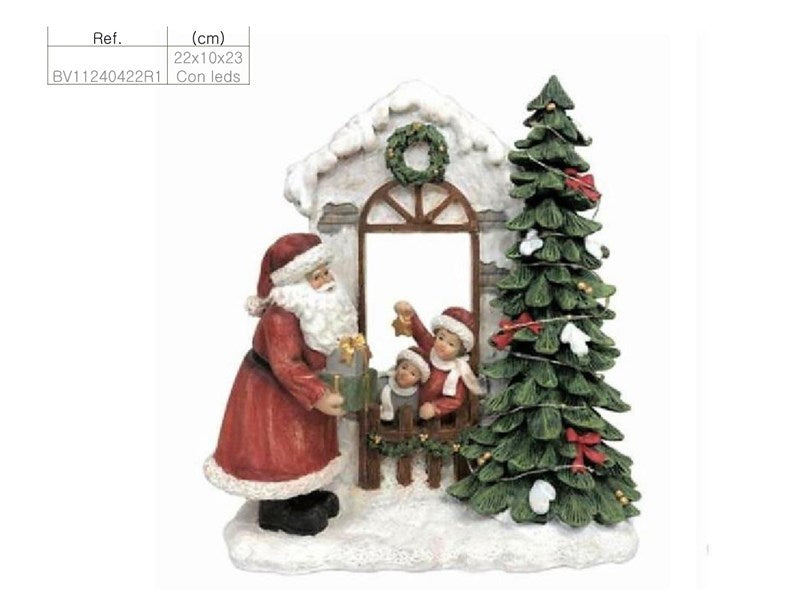 ARCO CON ALBERO LUMINOSO EBABBO NATALE CON BIMBI