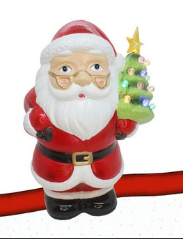 BABBO NATALE IN PLASTICA CON LUCI