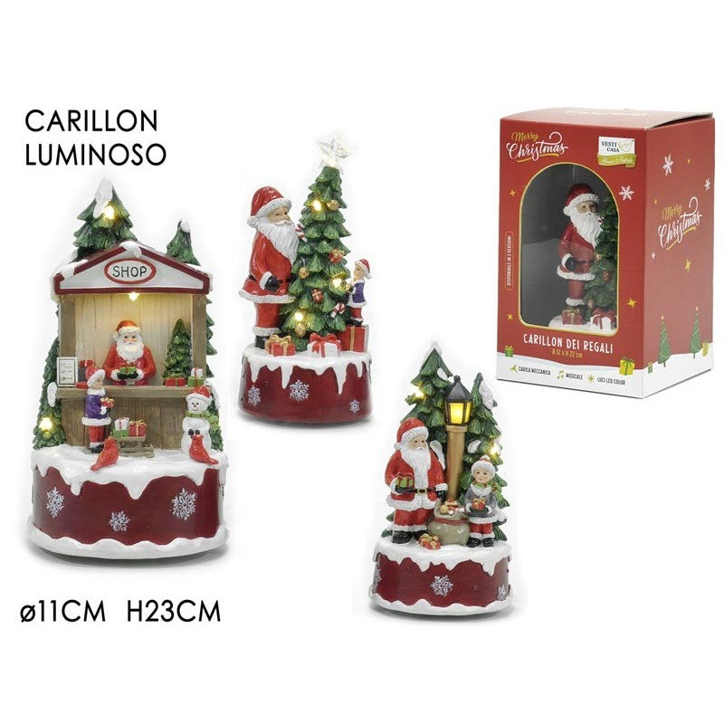 CARILLON CON BABBO NATALE 3 ASS.