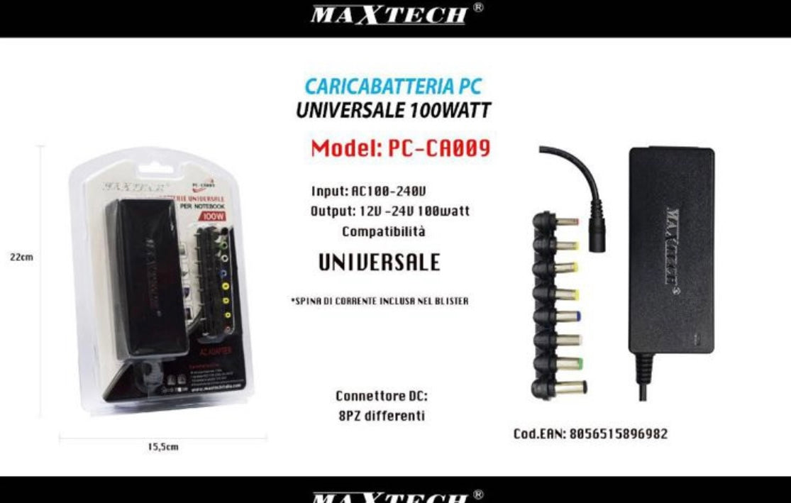 CARICABATTERIE PC UNIVERSALE