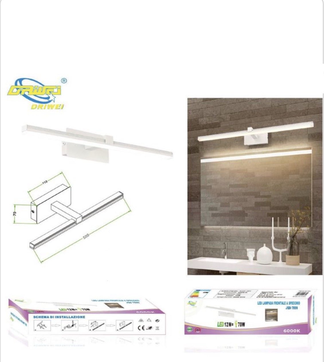 LAMPADA LED SPECCHIO