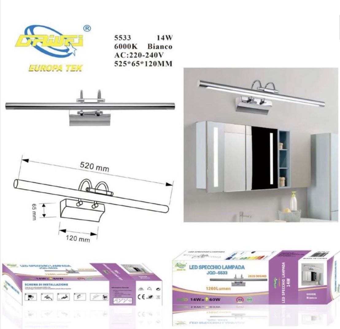 LAMPADA LED PER SPECCHIO