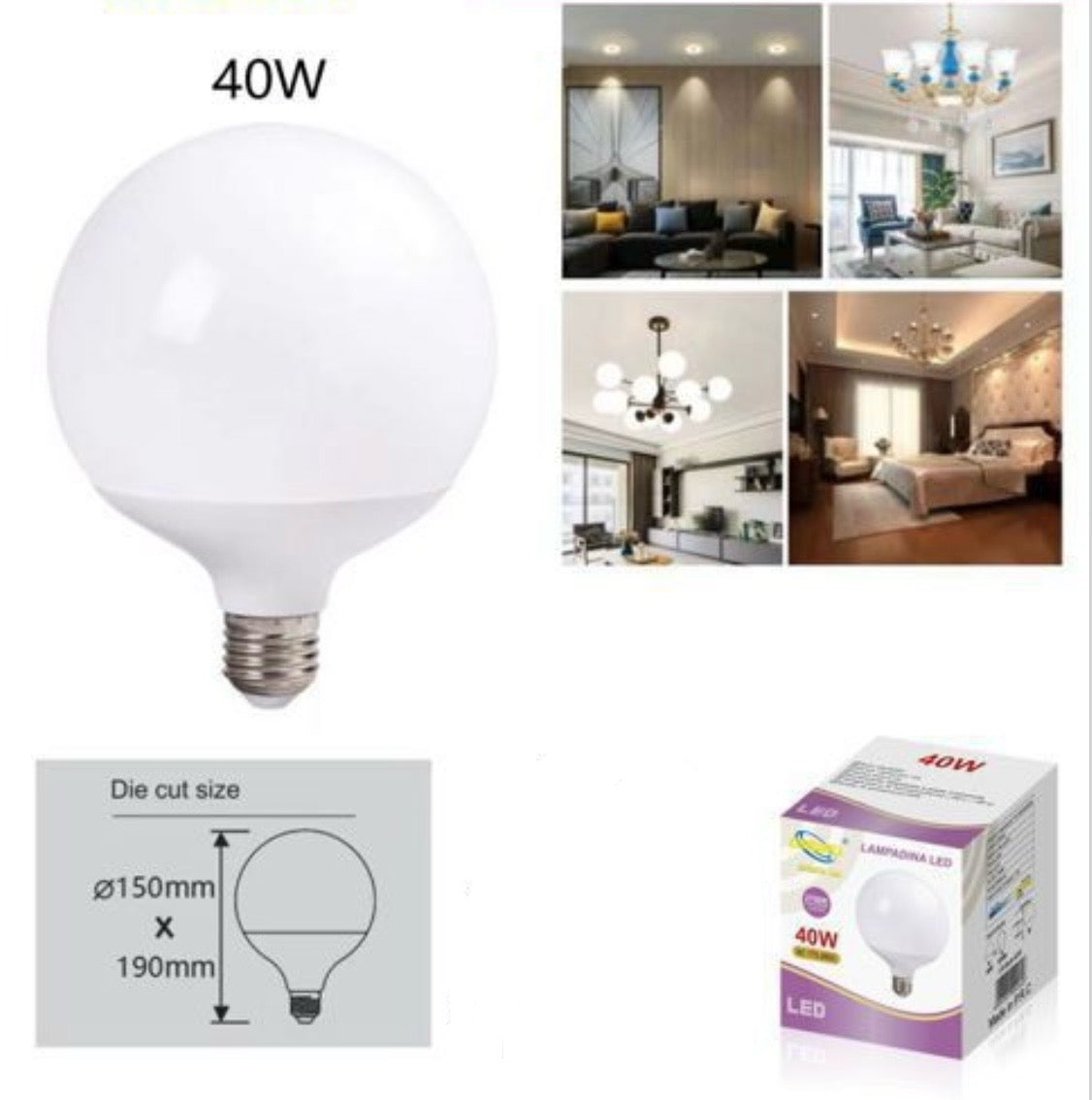 LAMPADINA GLOBO 40W