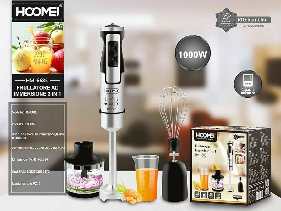 FRULLATORE AD IMMERSIONE 3 IN 1