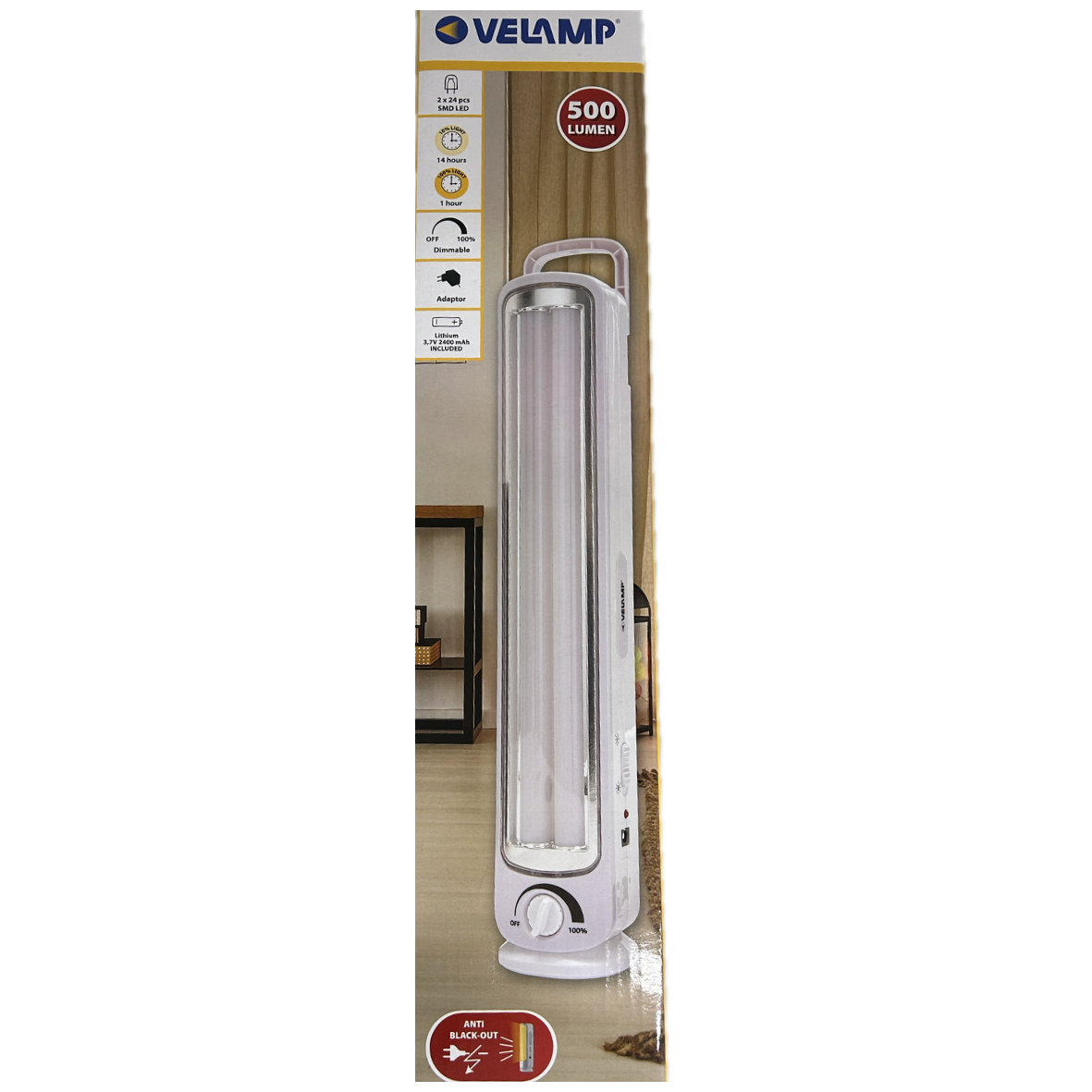 LANTERNA PORTATILE RICARICABILE ANTI BLACK-OUT