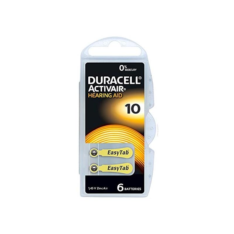 BATTERIA PER APPARECCHI ACUSTICI “10” DURACELL