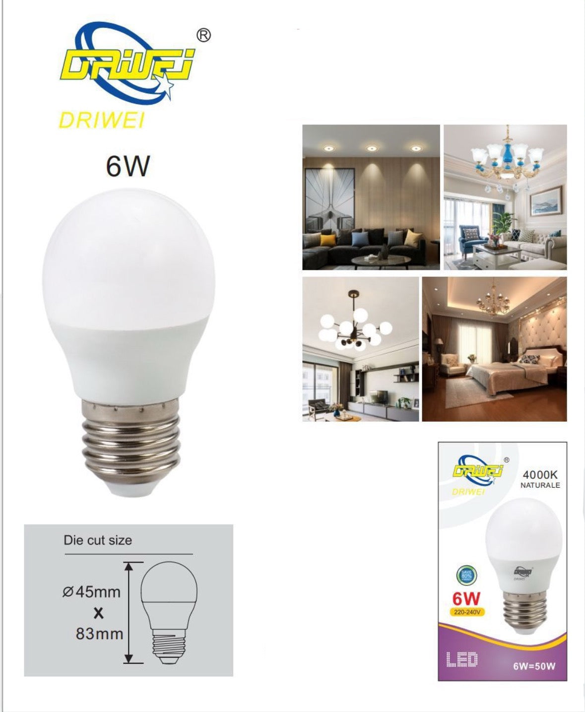 SFERA LED E27 6W