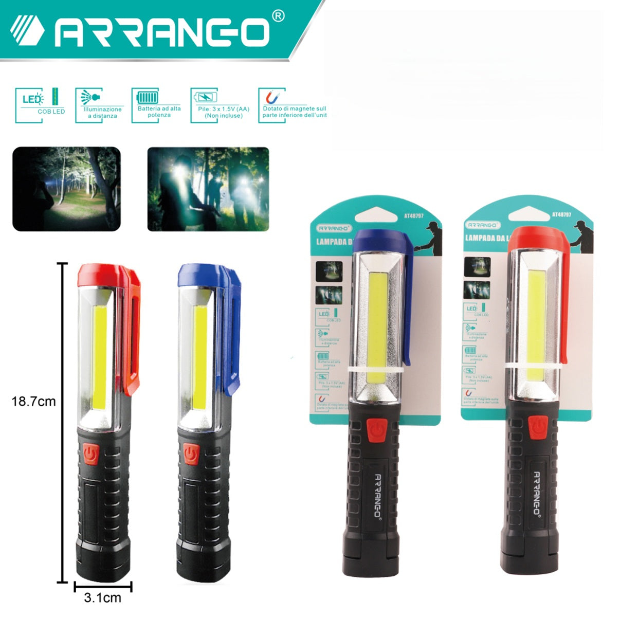 LAMPADA DA LAVORO LED COB