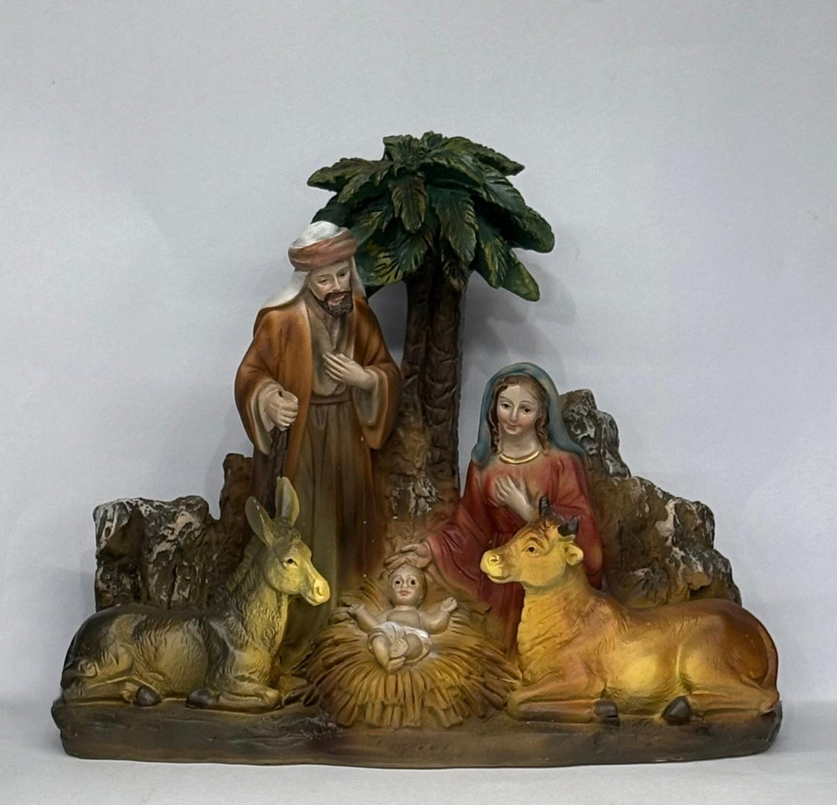 NATIVITÀ SU BASE CON PALMA