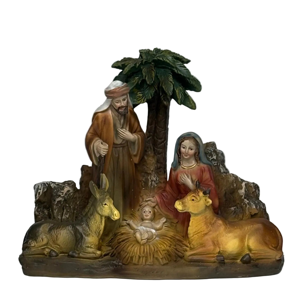 NATIVITÀ SU BASE CON PALMA