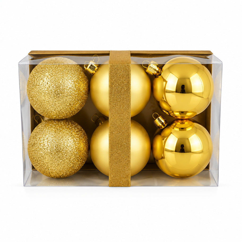 BOX SFERE ORO LUCIDE/ GLITTER/ PERLATE