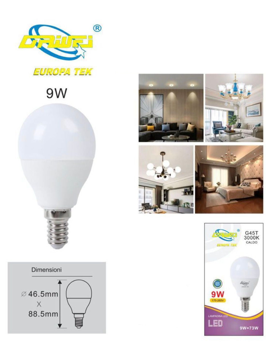 SFERA LED E14 9W