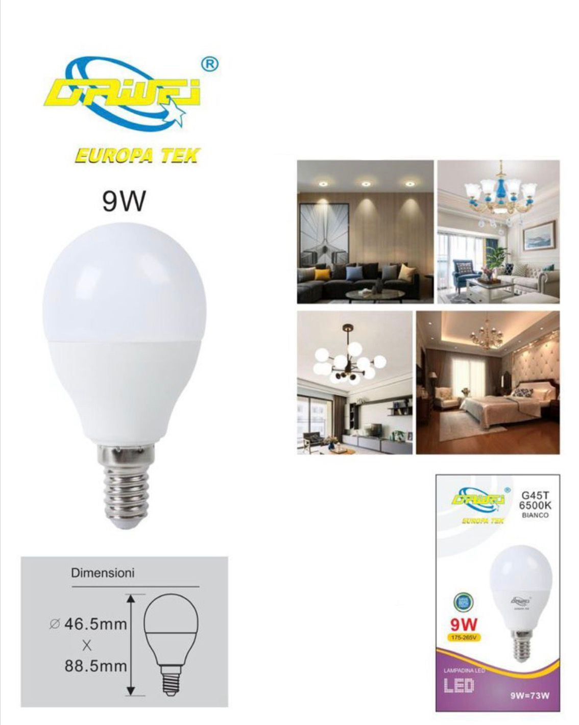 SFERA LED E14 9W