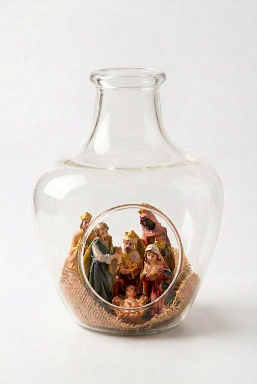 NATIVITÀ IN AMPOLLA DI VETRO