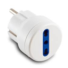 ADATTATORE SPINA SCHUKO PRESA BIVALENTE