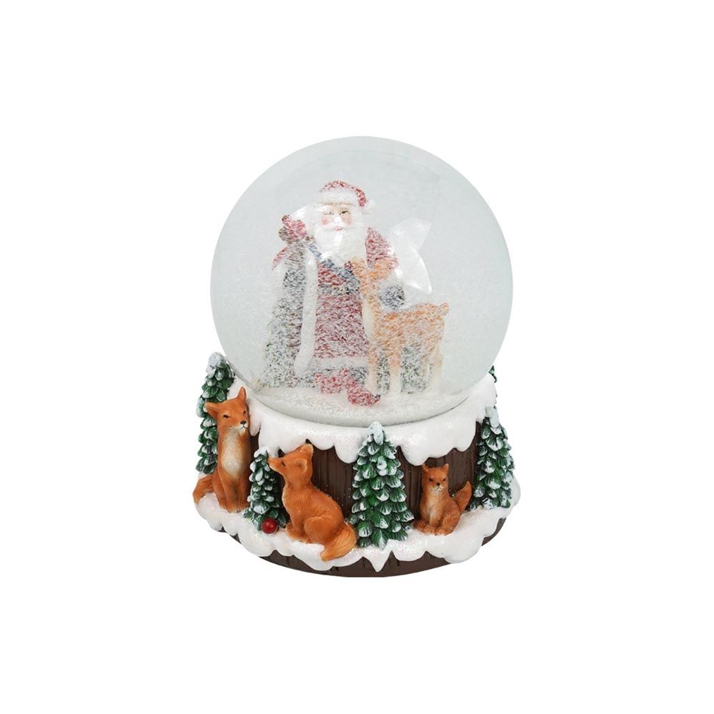 AMPOLLA CON BABBO NATALE NEL BOSCO