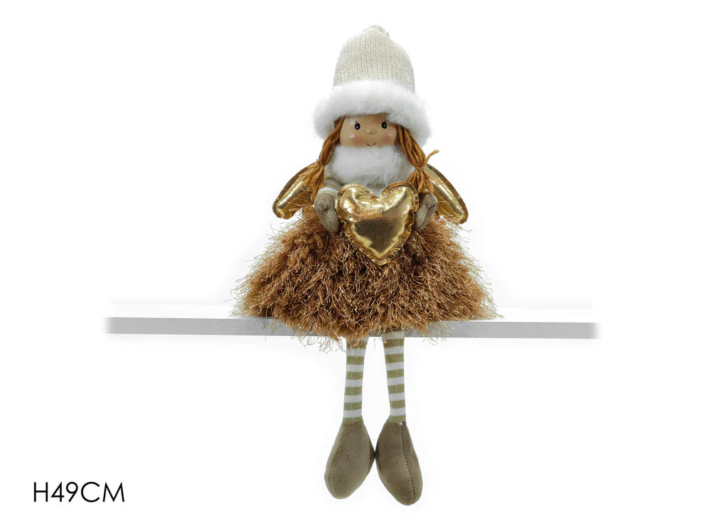 ANGELO SEDUTO CON CUORE 43CM