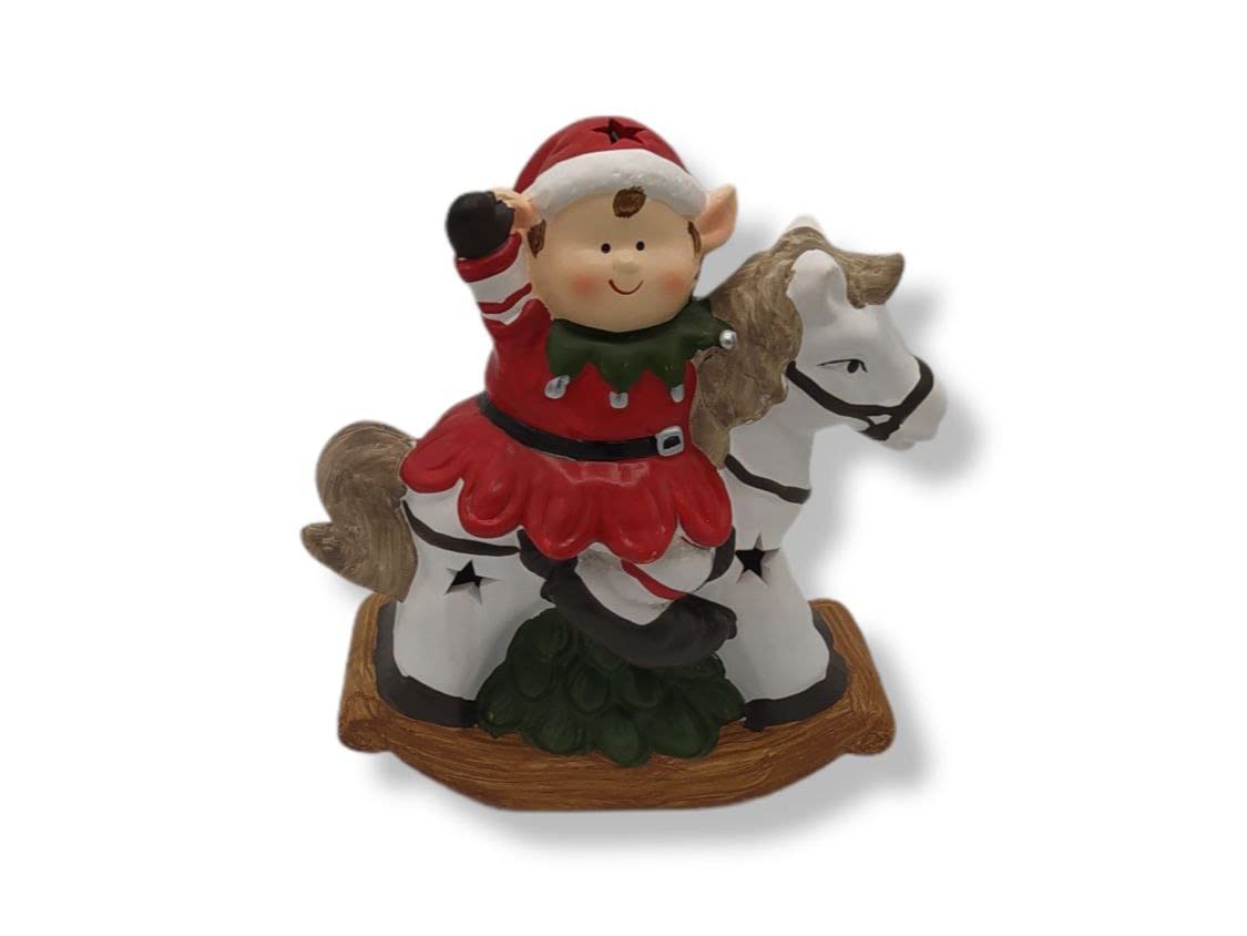 ELFO CON CAVALLUCCIO LUMINOSO