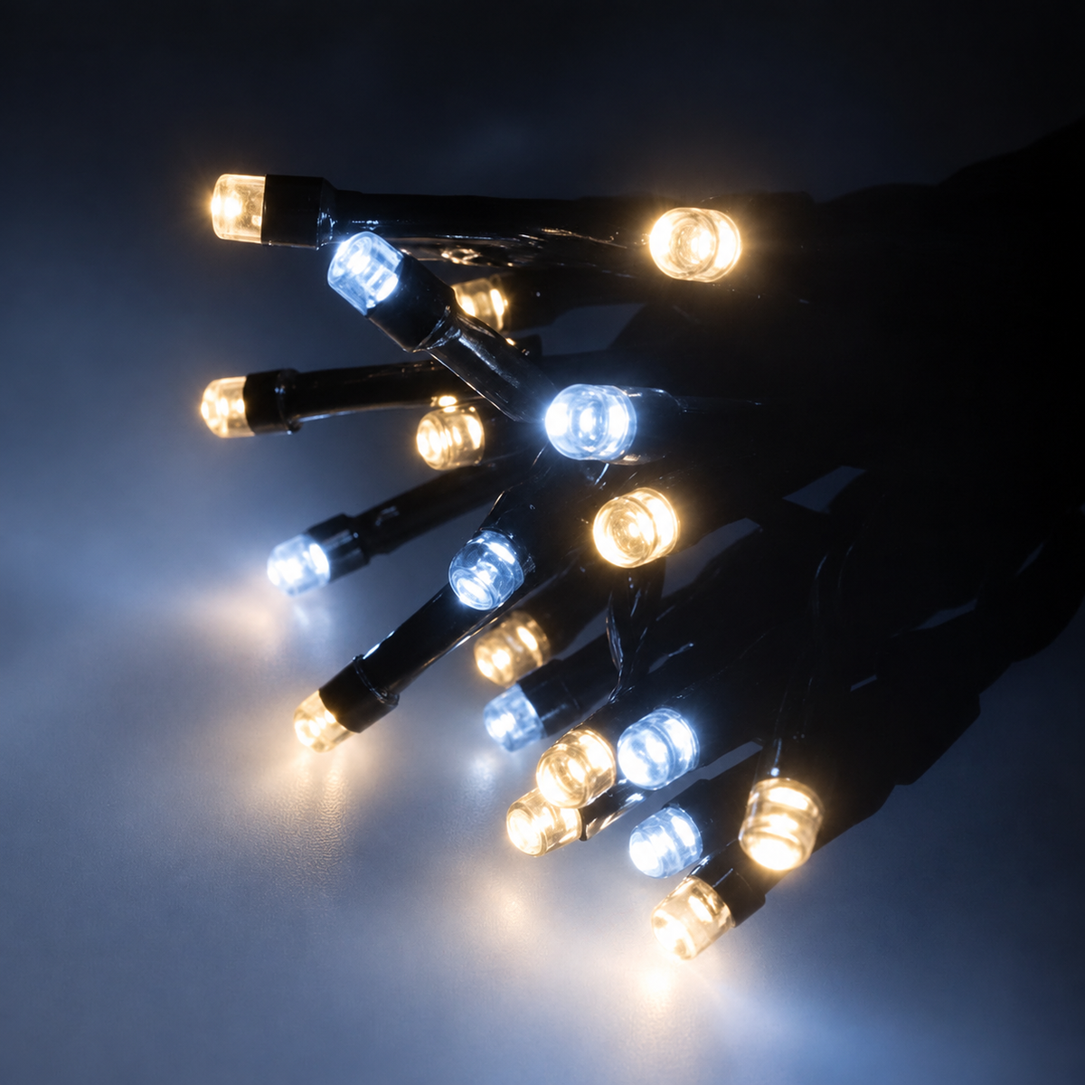 60 LED A BATTERIA FILO VERDE