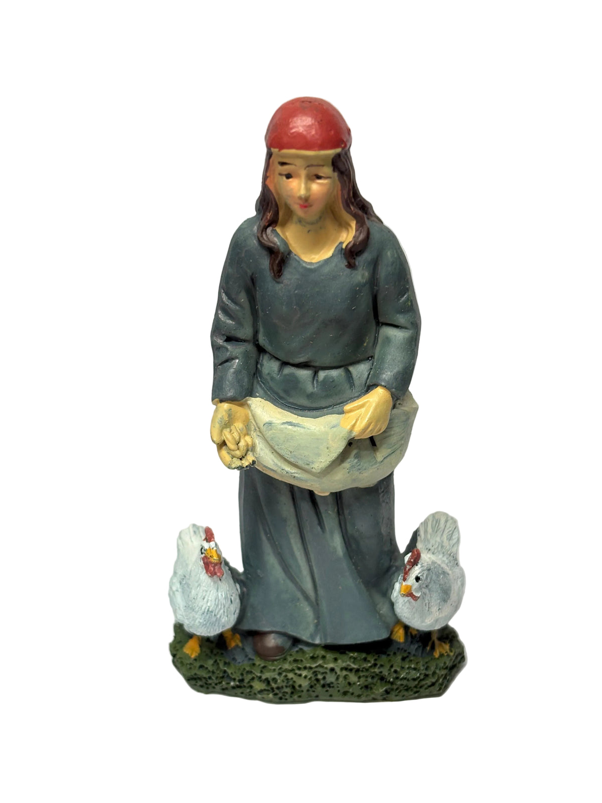 DONNA CHE SFAMA LE GALLINE CM 12