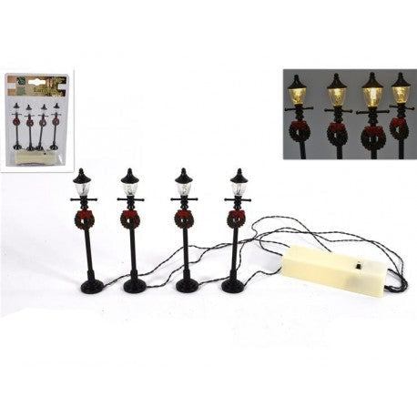 SET DA 4 DI LAMPIONI CON LUCI