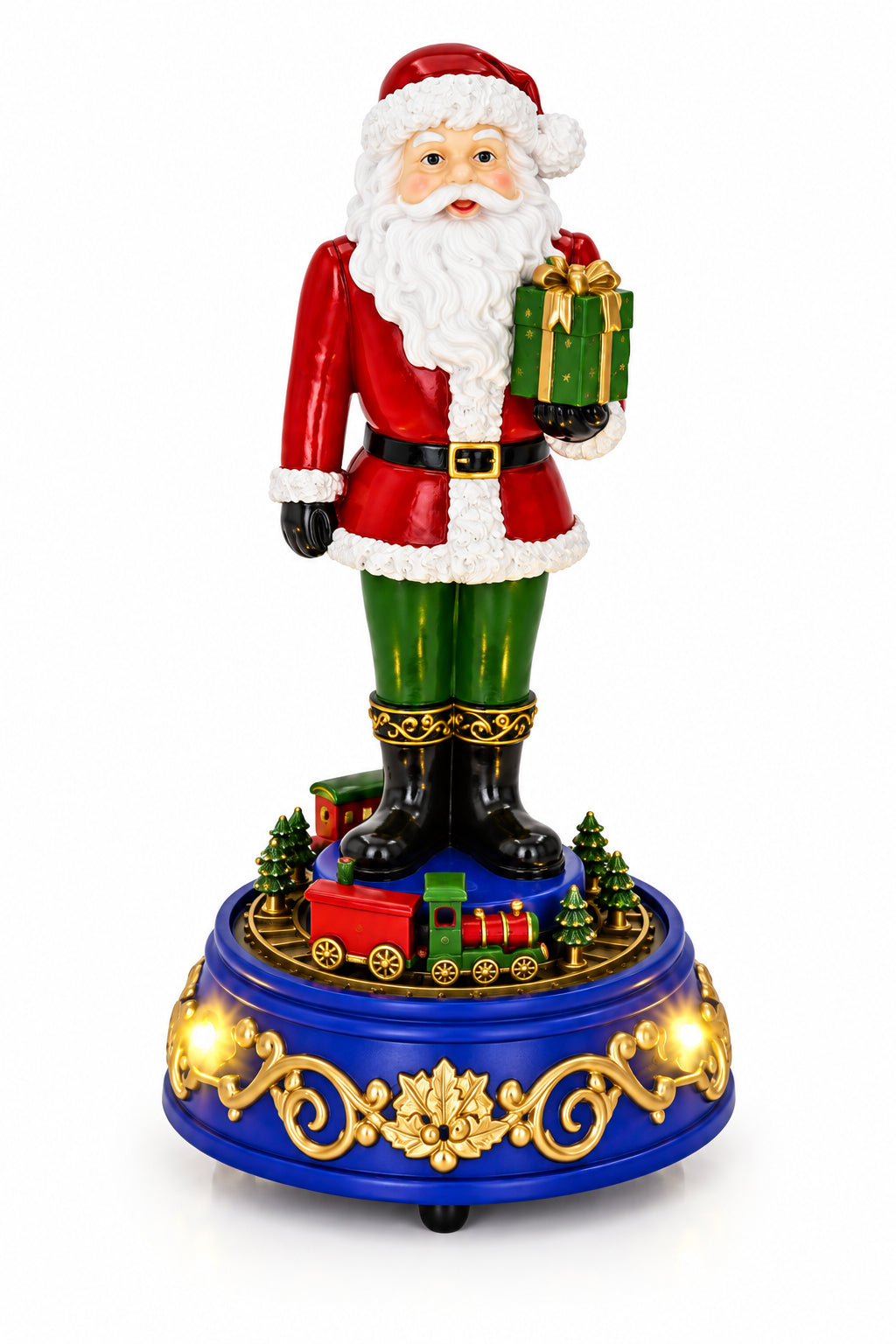 BABBO NATALE CON BASE E TRENINO