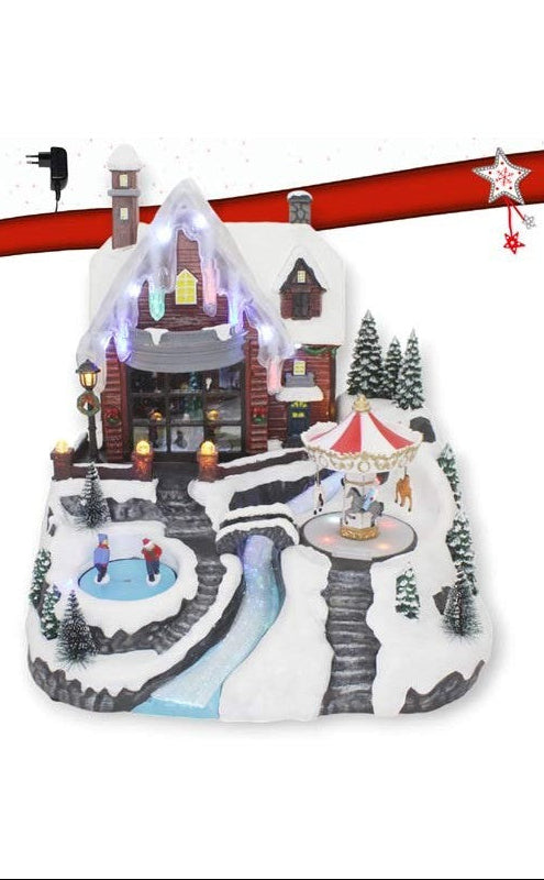 GIOSTRA PAESAGGIO INNEVATO A CORRENTE