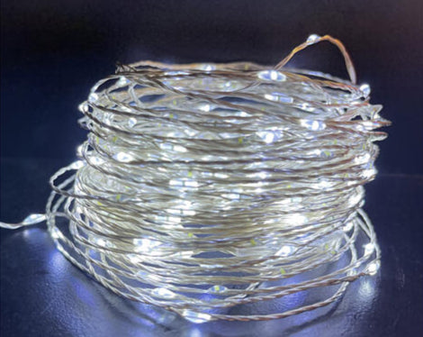 20 LED A BATTERIA FILO TRASPARENTE