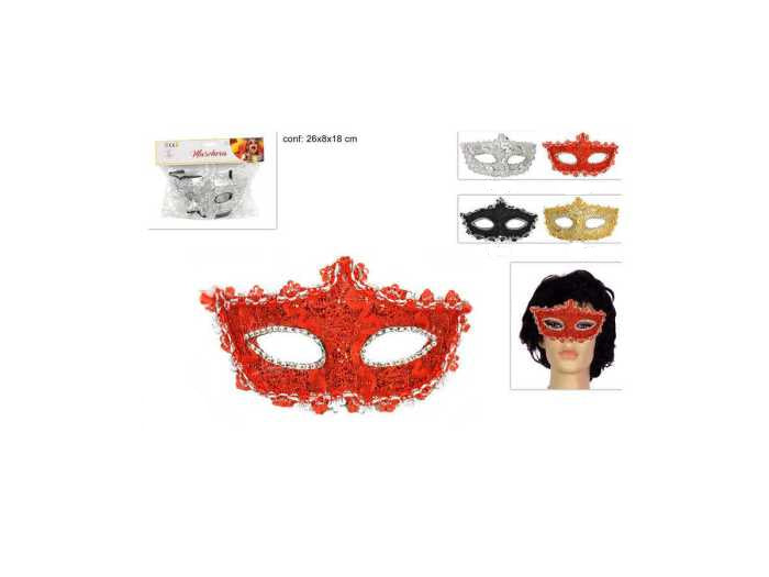 MASCHERA CON STRASS DECORATA