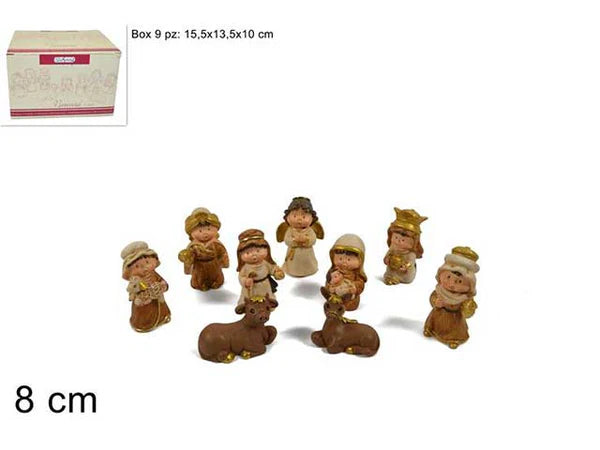 NATIVITÀ BIMBI 9 PZ CM 8