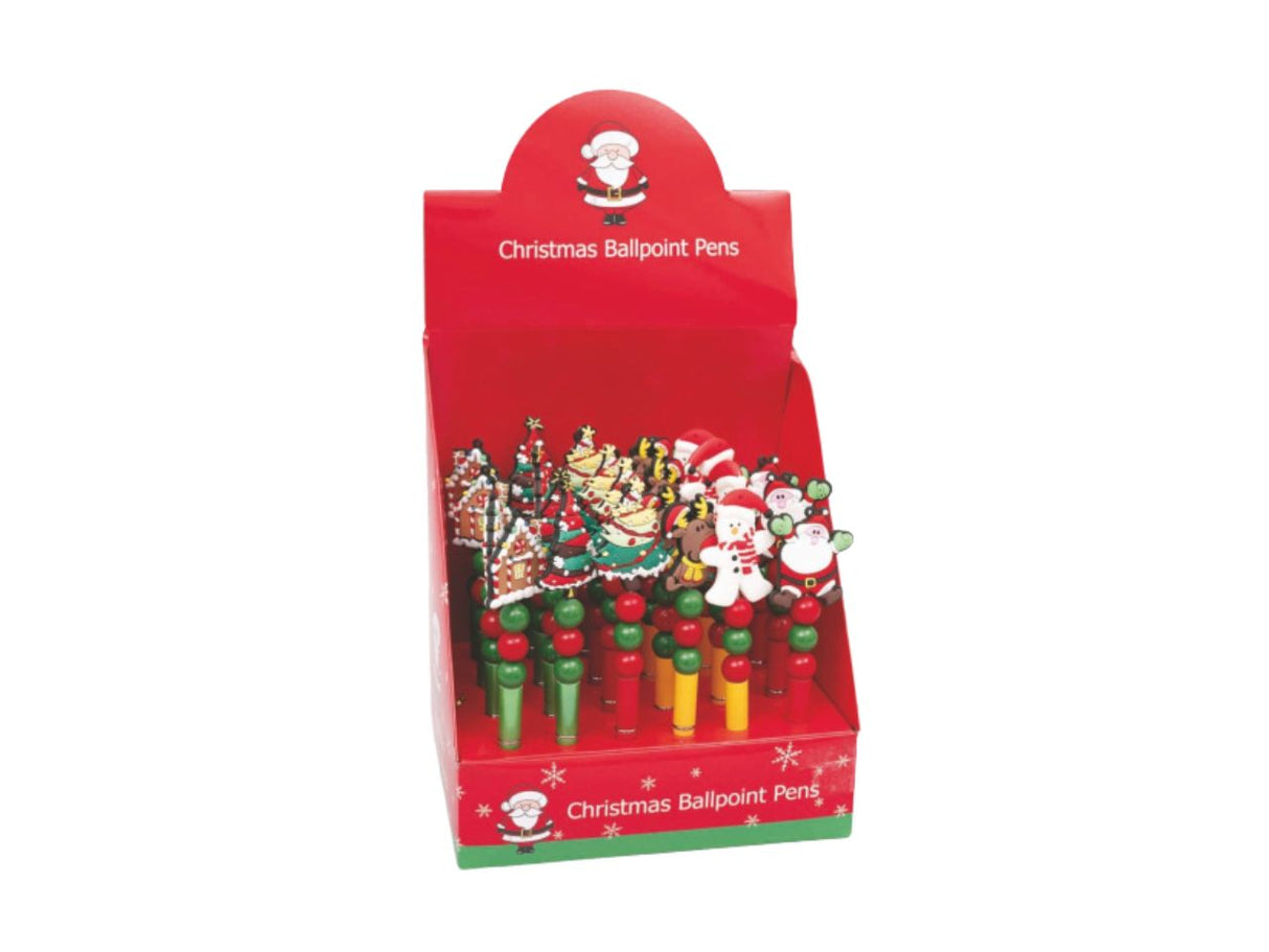 PENNA NATALIZIA CON DECORI IN GOMMA