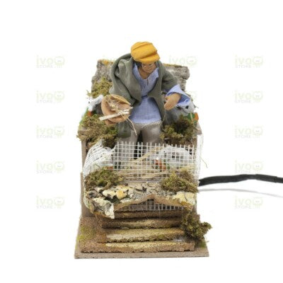 PASTORE CON CONIGLI IN MOVIMENTO