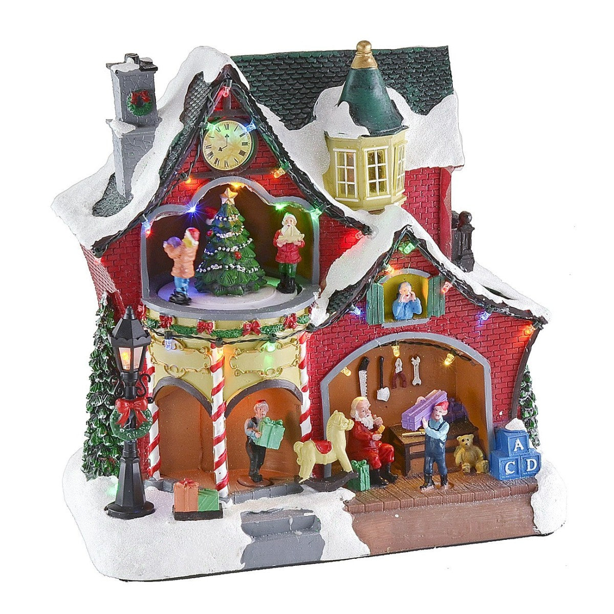 GIOSTRINA CASA DI BABBO NATALE A CORRENTE