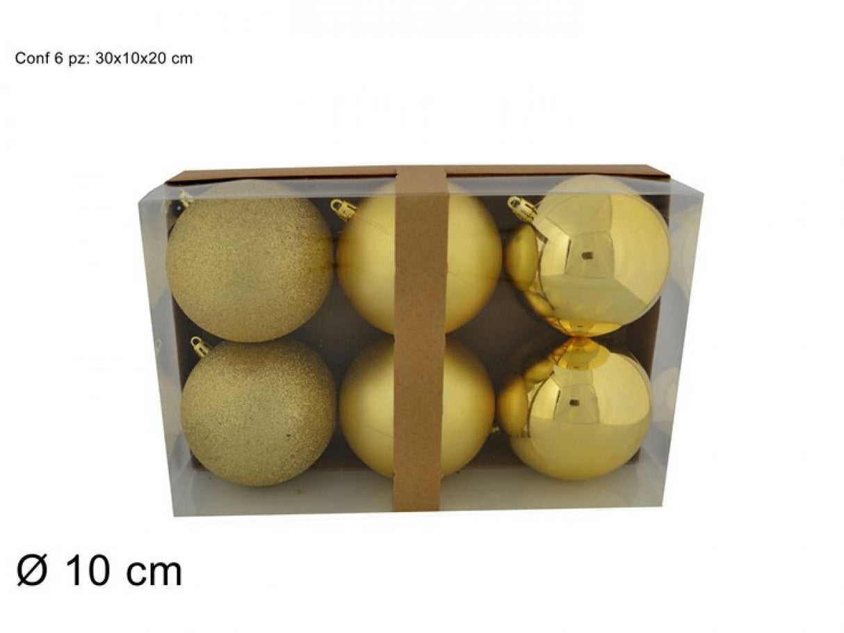 BOX SFERE  ORO LUCIDE/ GLITTER/ PERLATE