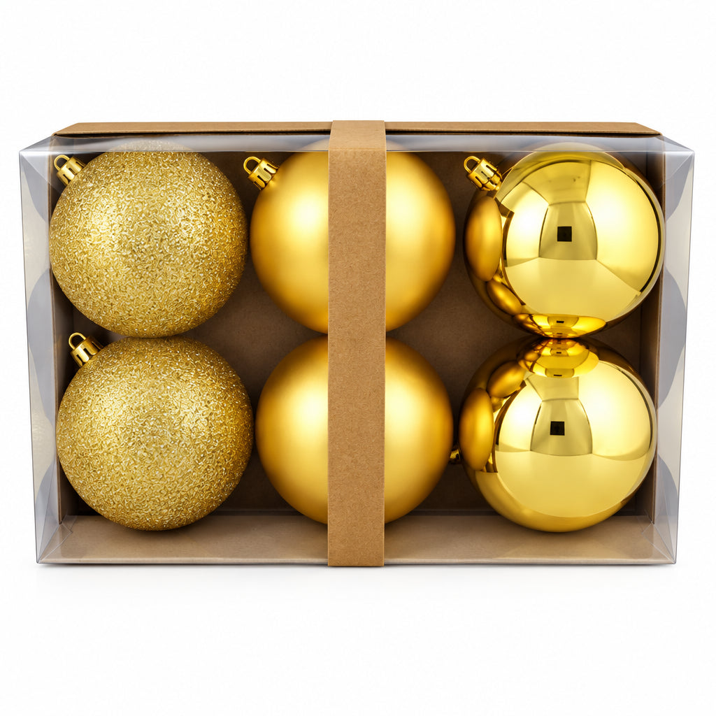 BOX SFERE ORO LUCIDE/ GLITTER/ PERLATE