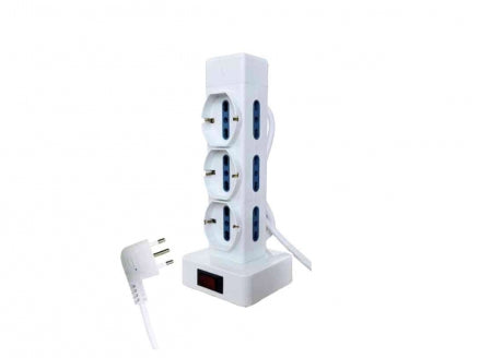 MULTI PRESA 9 POSTI CON INTERRUTTORE DA TAVOLO