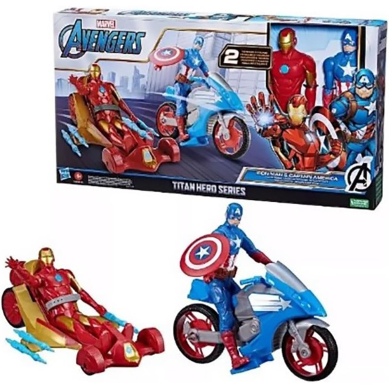 TITAN HERO IRON MAN E CAPITAN AMERICA ROLLING RESCUE