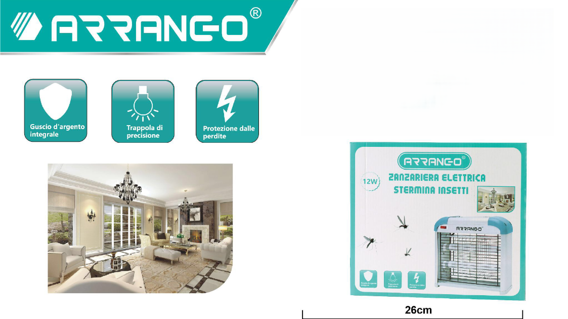 ZANZARIERA ELETTRICA STERMINA INSETTI