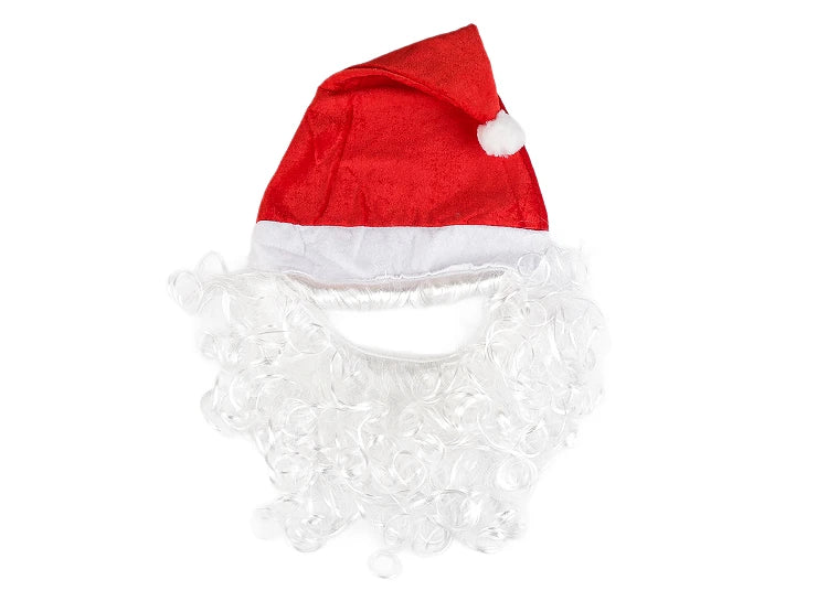 CAPPELO DI BABBO NATLE CON BARBA