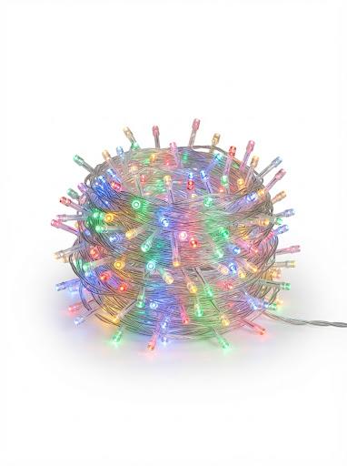 500 LED RGB +  BIANCO CALDO FILO TRASPARENTE