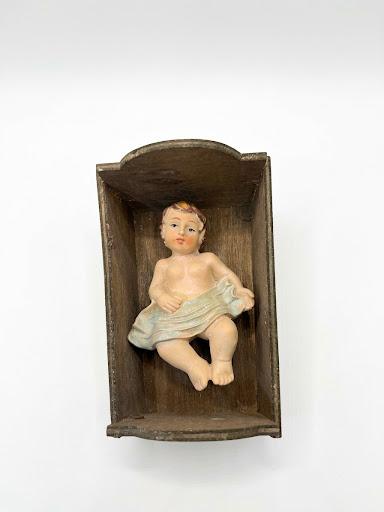 GESÚ BAMBINO CON CULLA CM 15 x 12 IN POLIRESINA