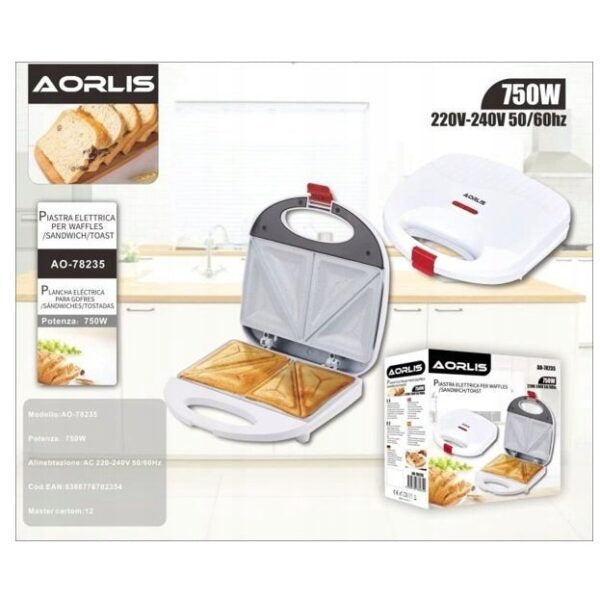 PIASTRA ELETTRICA PER WAFFLE/SANDWICH/TOAST